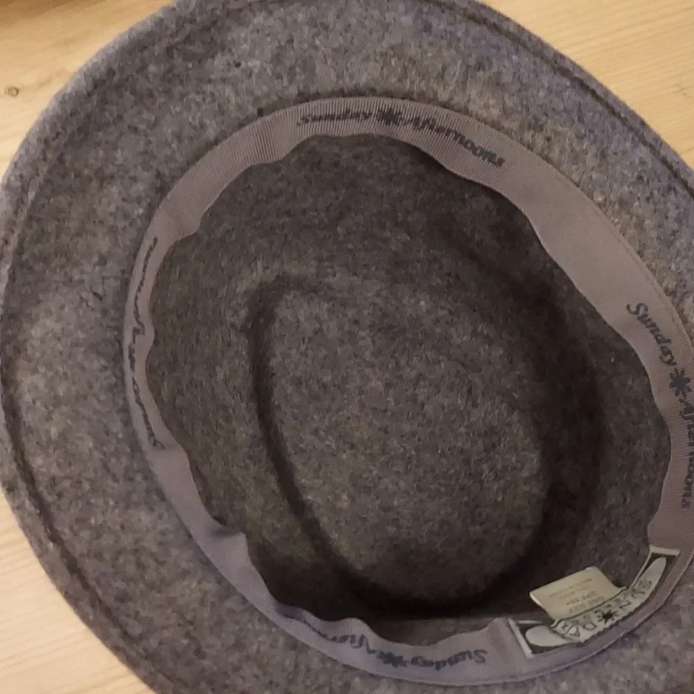 Sunday Afternoons Gray Wool Felt Fedora Hat SPF 50 Women